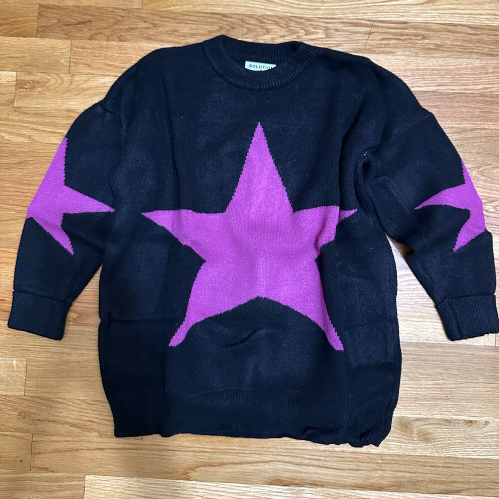 Relaxed Fit Star Sweater